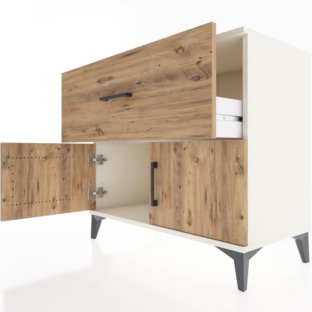 Woodntry Modüler Şifonyer Aytaşı 88x44x68 cm Kapaklı ve Çekmeceli KC26-1