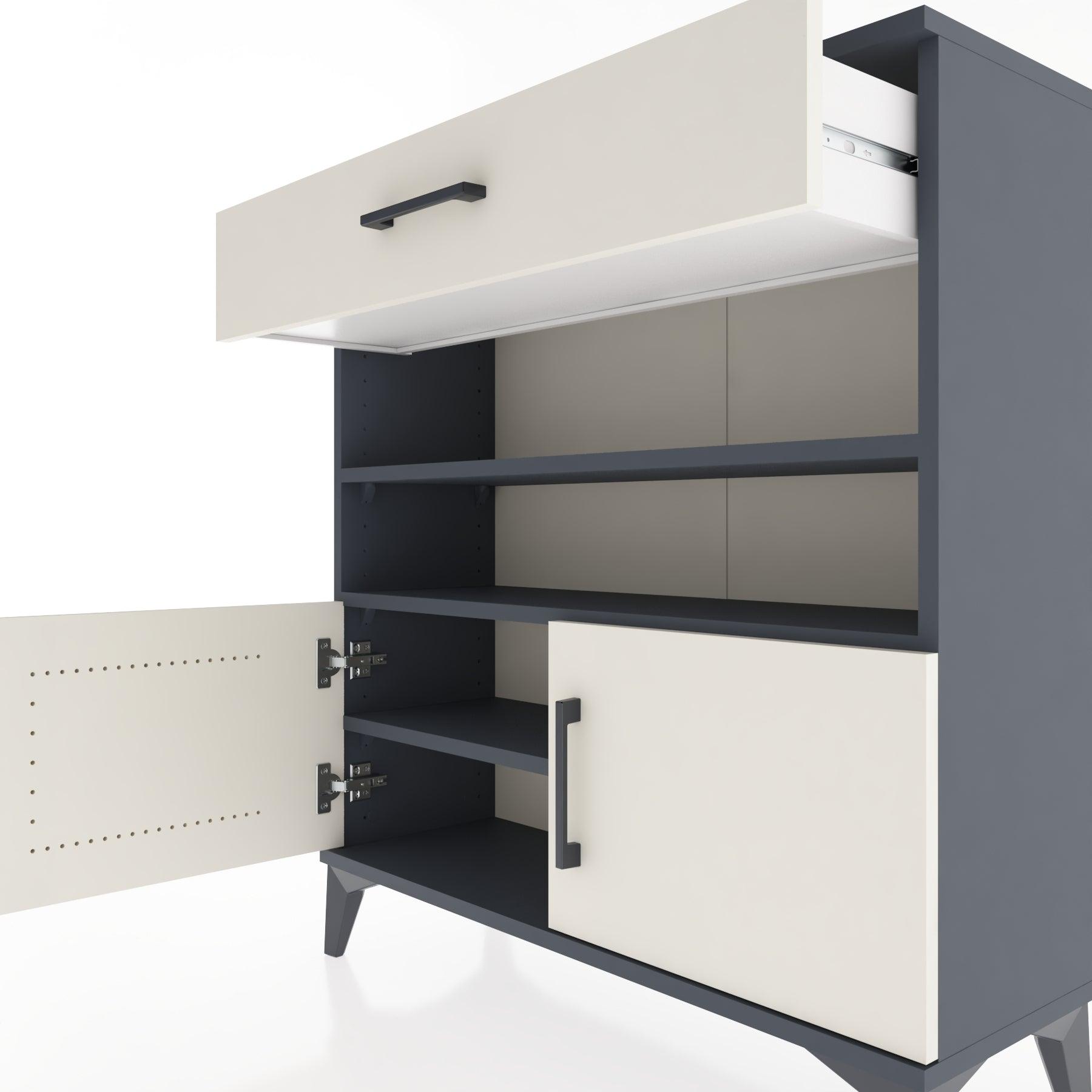 Woodntry Modular Dresser Anthracite 88x30x84 cm Functional F26-2