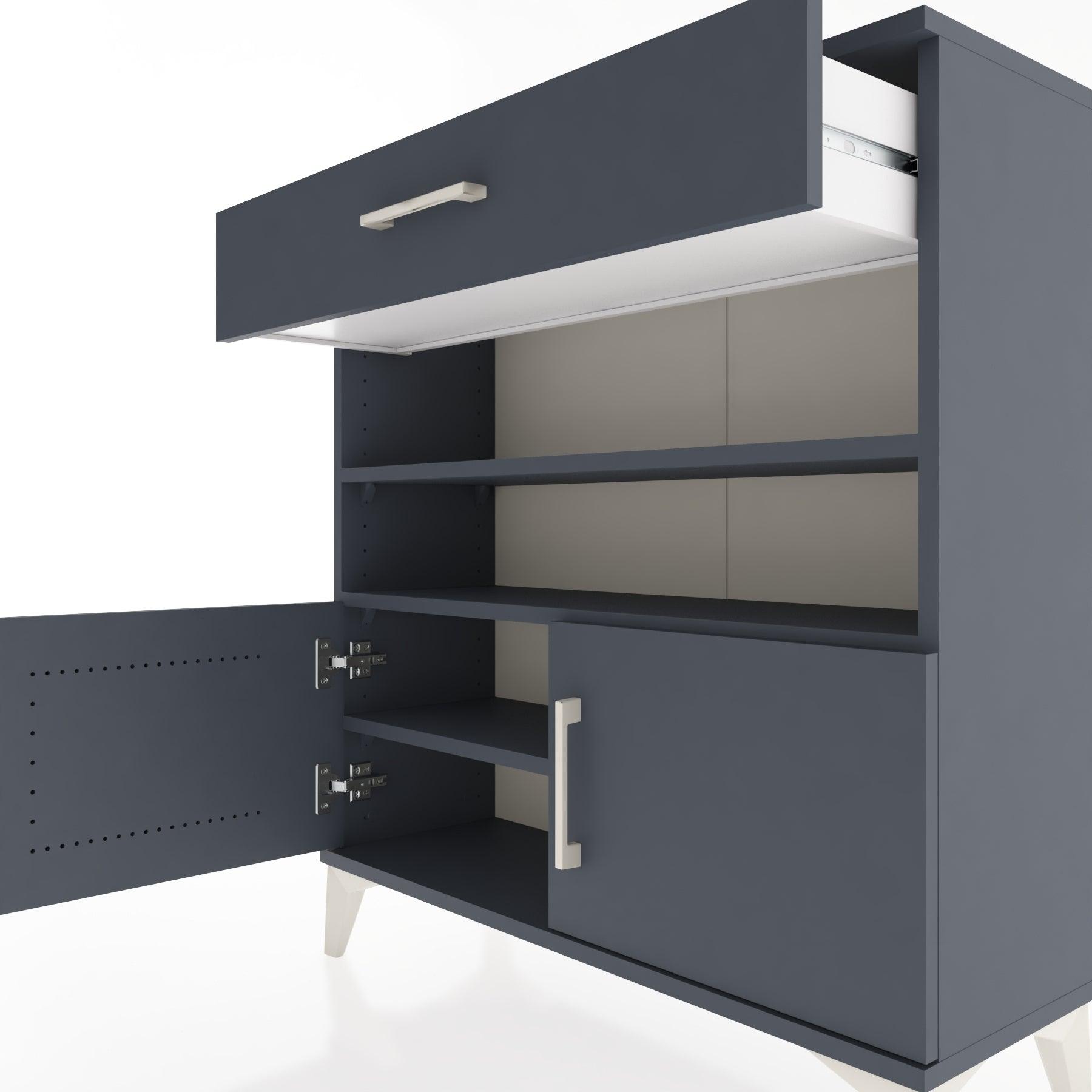 Woodntry Modular Dresser Anthracite 88x30x84 cm Functional F26-2