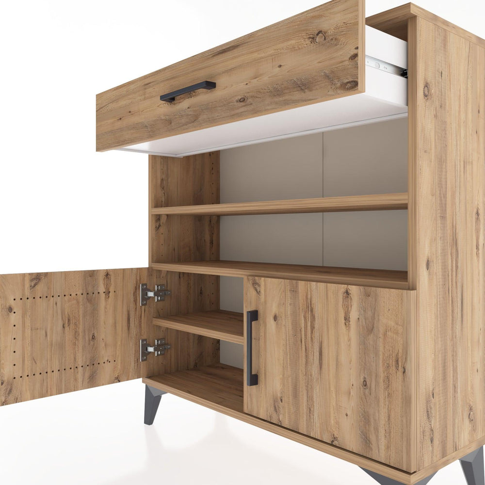 Woodntry Modüler Şifonyer Çam 88x30x84 cm Fonksiyonel F26-3