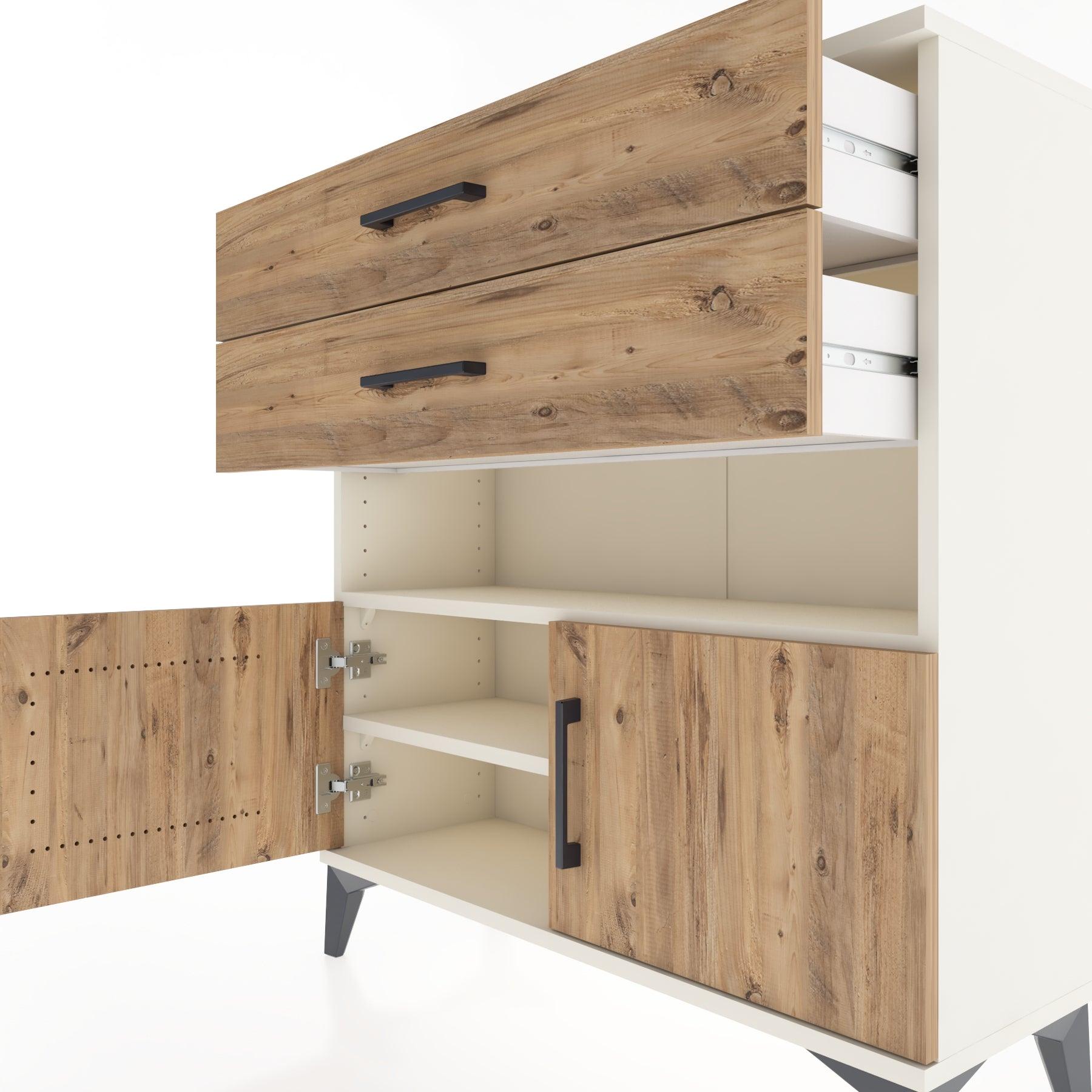 Woodntry Modular Dresser Moonstone 88x30x84 cm Functional F27-1