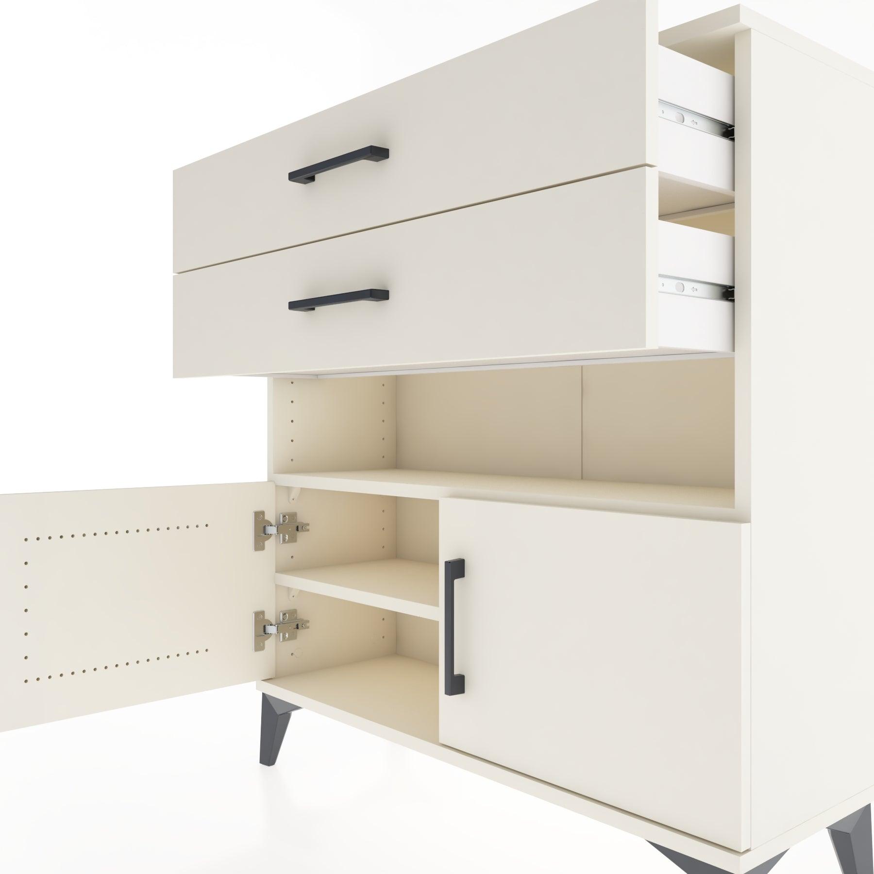 Woodntry Modular Dresser Moonstone 88x30x84 cm Functional F27-1