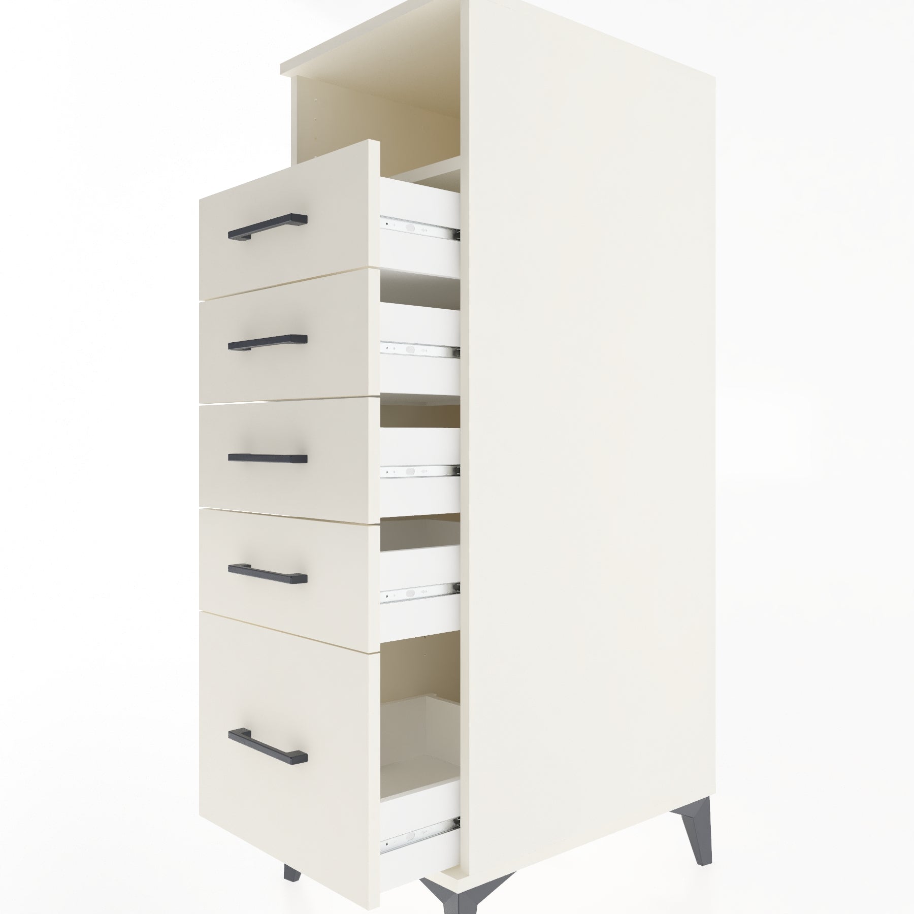 Woodntry Modular Cabinet Moonstone 44x59x122 cm with Drawers and Shelves CR77-1