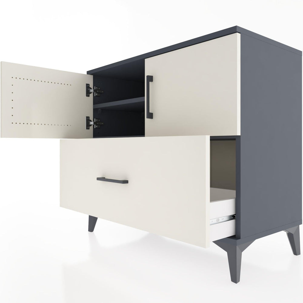 Woodntry Modular Dresser Anthracite 88x44x68 cm with Cover and Drawer KC27-2