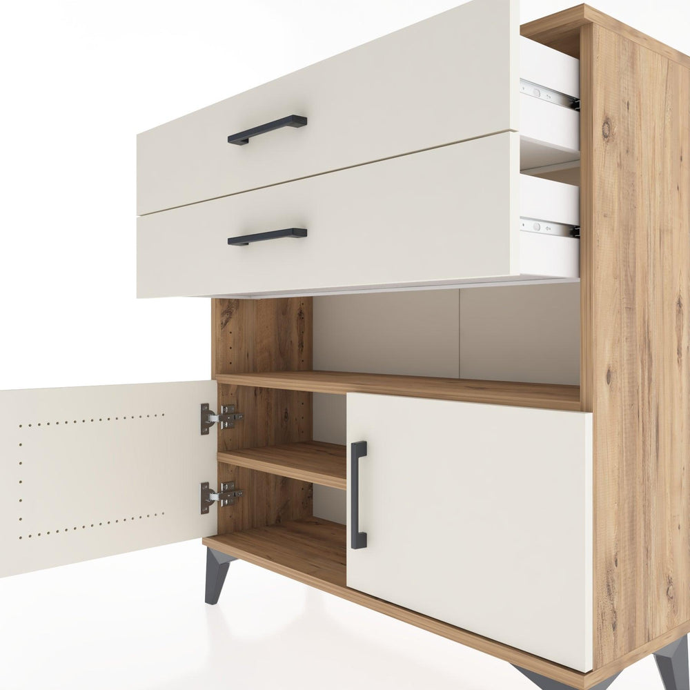 Woodntry Modüler Şifonyer Çam 88x30x84 cm Fonksiyonel F27-3