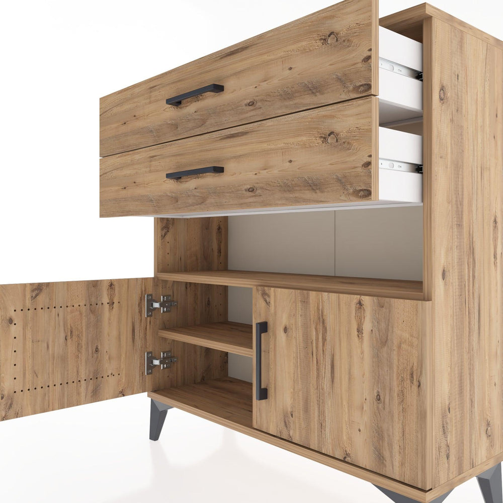 Woodntry Modüler Şifonyer Çam 88x30x84 cm Fonksiyonel F27-3