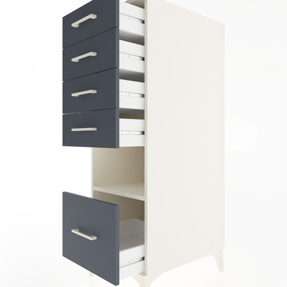 Woodntry Modular Cabinet Moonstone 44x59x122 cm with Drawers and Shelves CR78-1