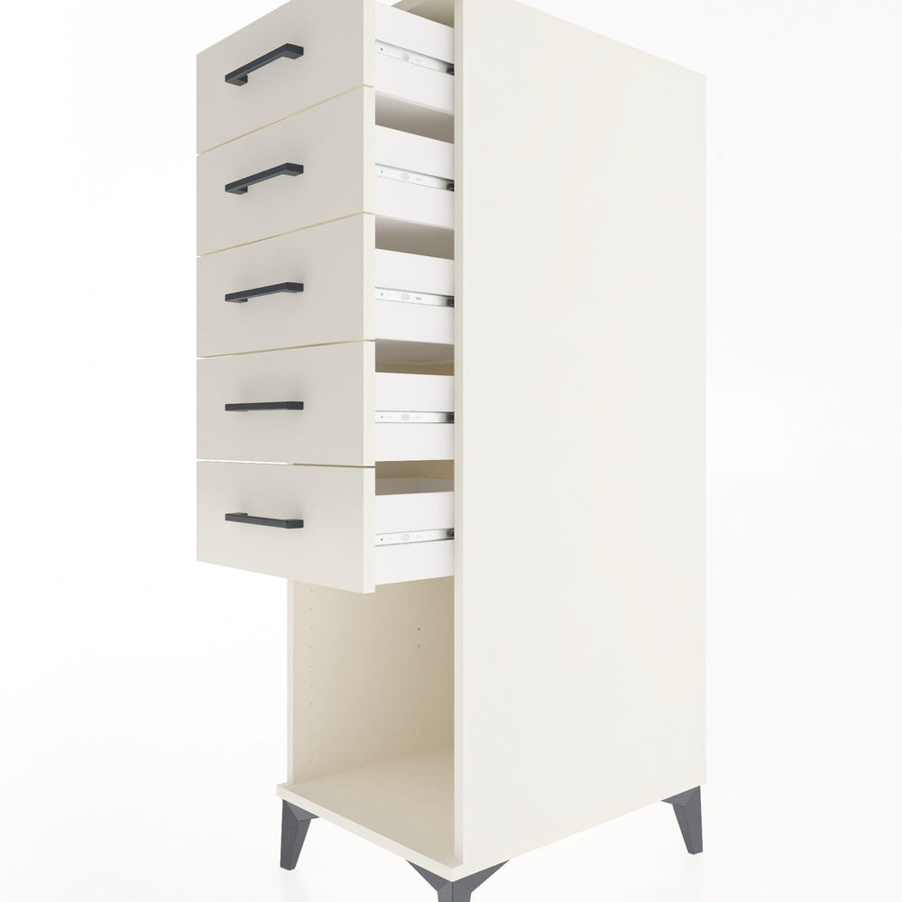 Woodntry Modular Cabinet Moonstone 44x59x122 cm with Drawers and Shelves CR128-1