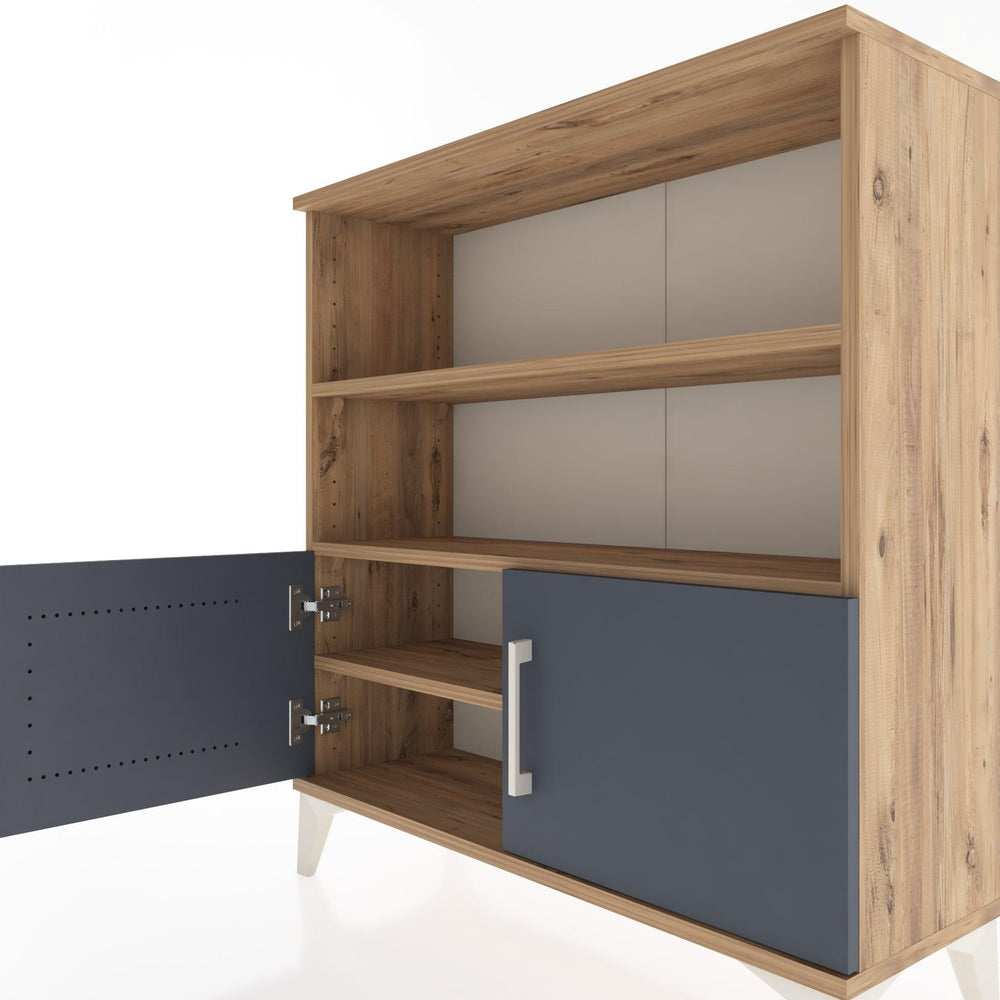 Woodntry Modüler Şifonyer Çam 88x30x84 cm Kapaklı ve Raflı KR28-3