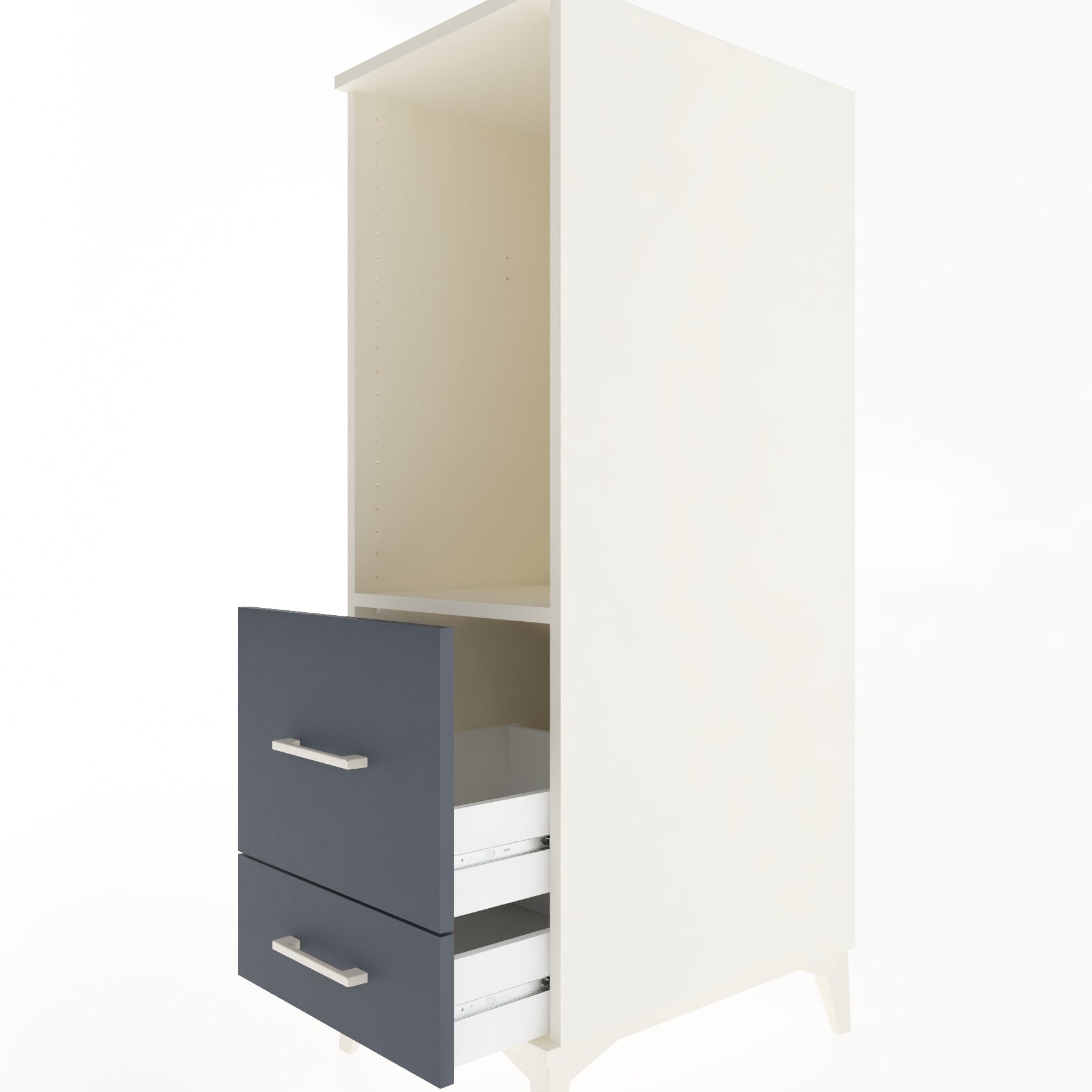 Woodntry Modular Cabinet Moonstone 44x59x122 cm with Drawers and Shelves CR79-1