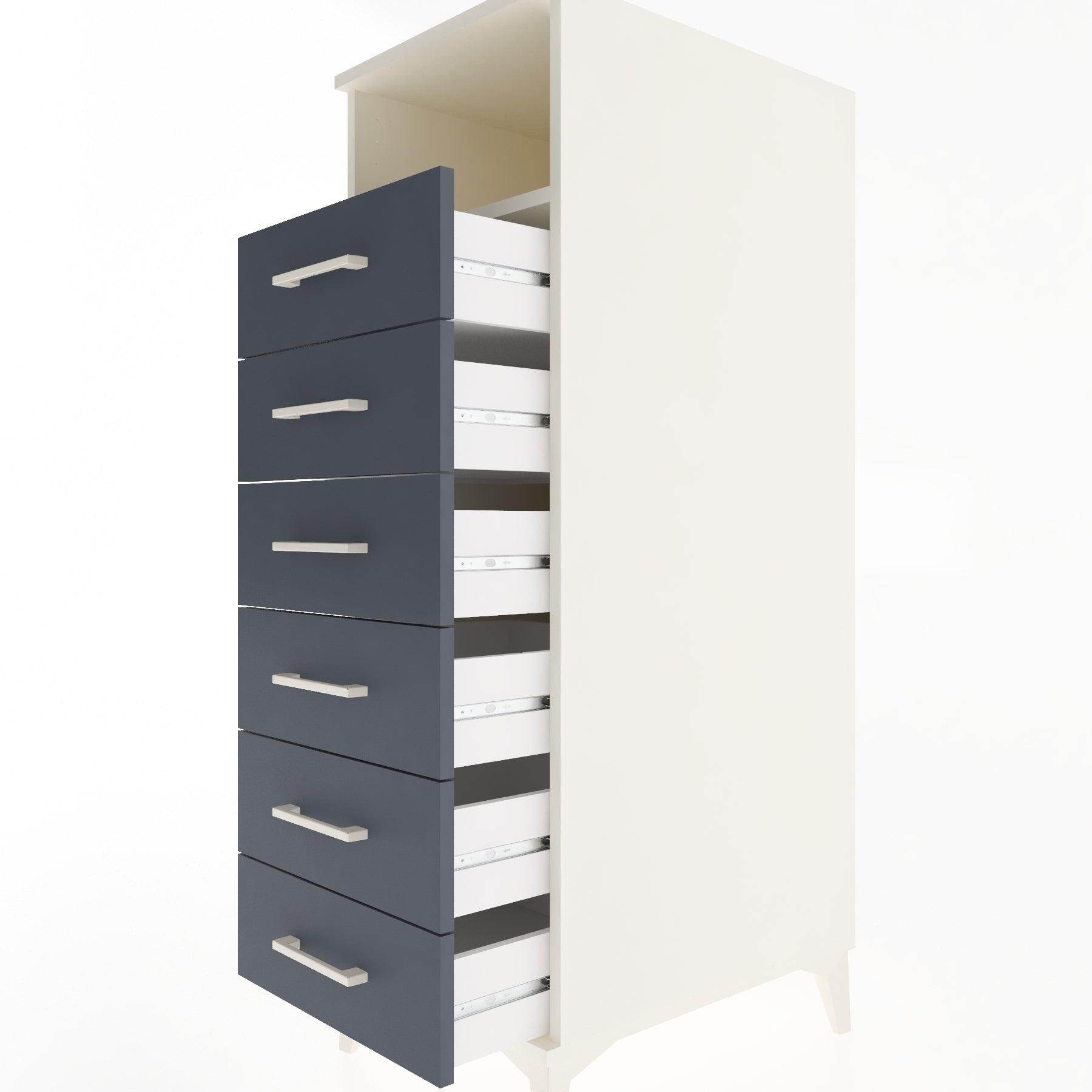 Woodntry Modular Cabinet Moonstone 44x59x122 cm with Drawers and Shelves CR129-1