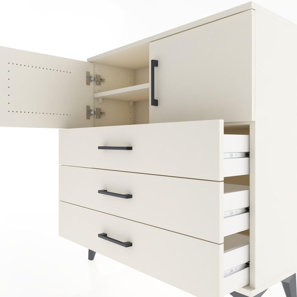 Woodntry Modüler Şifonyer Aytaşı 88x30x84 cm Kapaklı ve Çekmeceli KC29-1