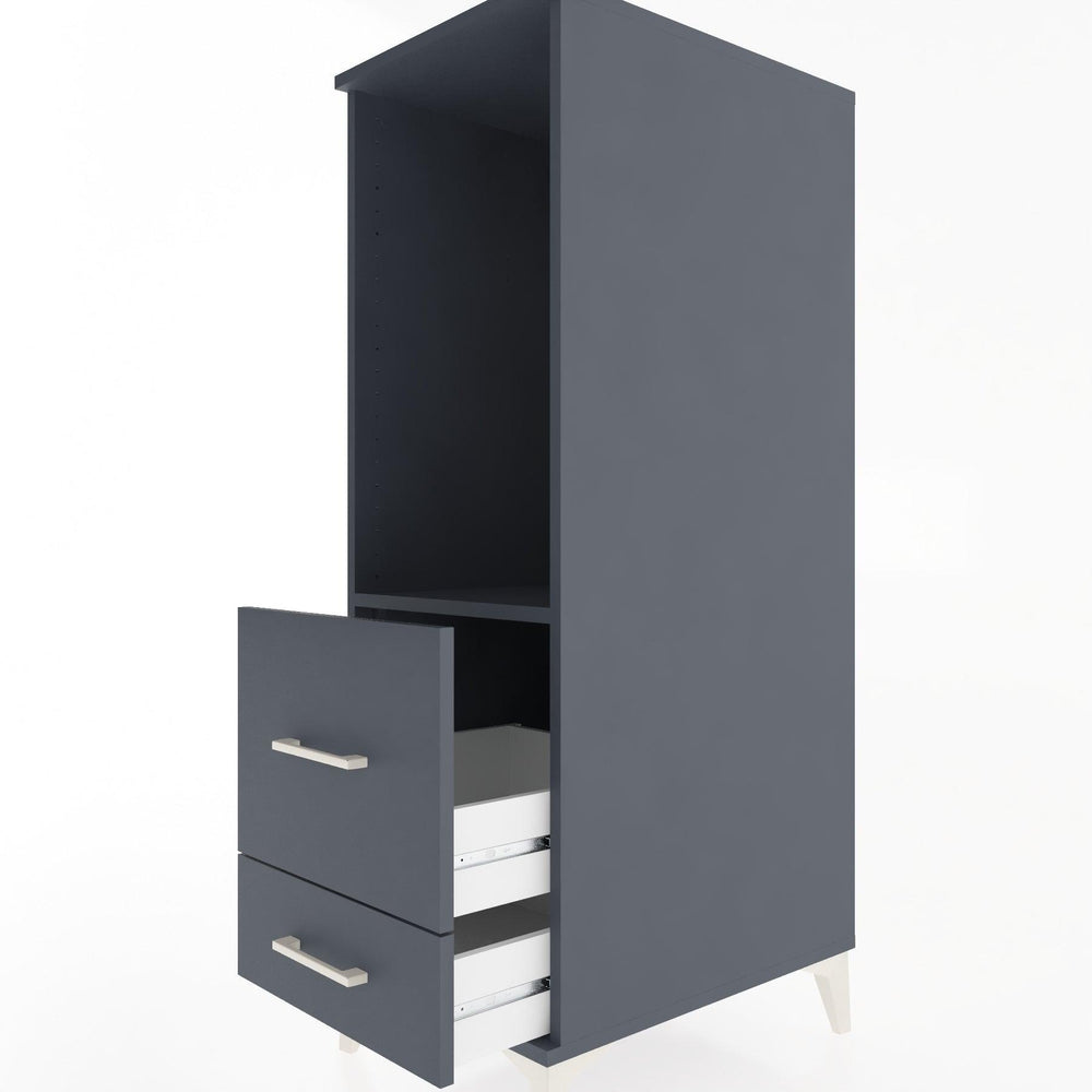 Woodntry Modular Cabinet Anthracite 44x30x122 cm with Drawers and Shelves CR79-2