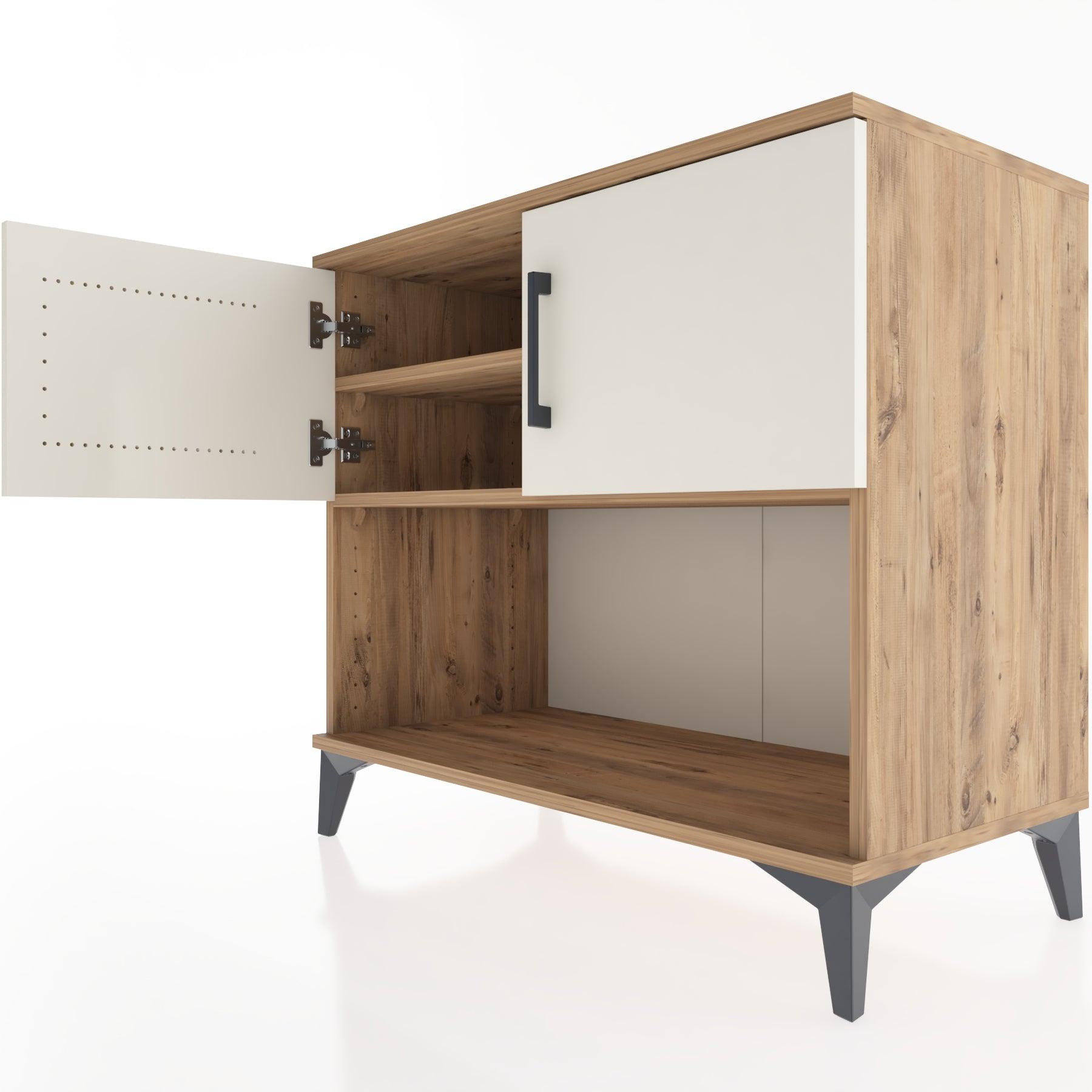 Woodntry Modüler Şifonyer Çam 88x44x68 cm Kapaklı ve Raflı KR29-3