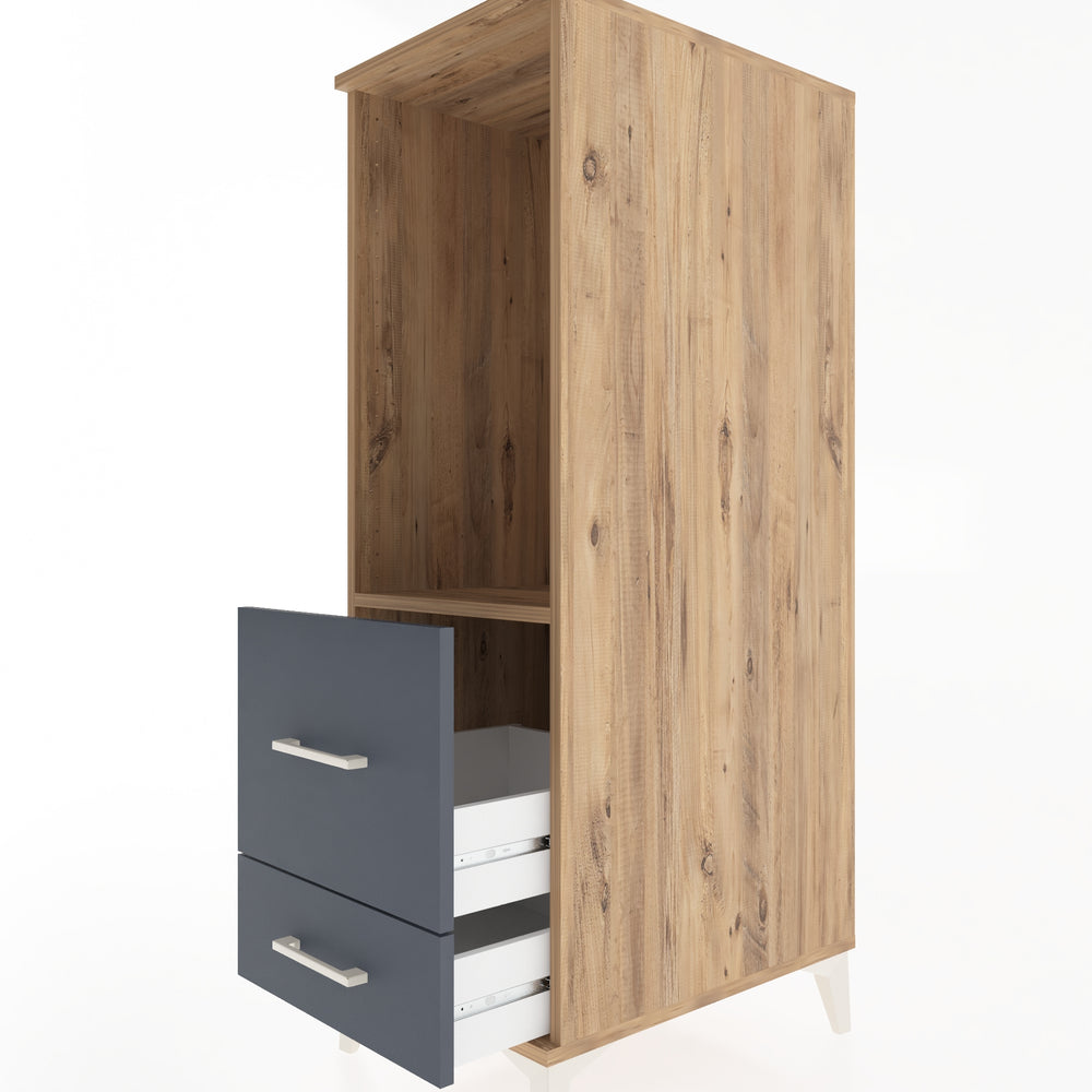 Woodntry Modular Cabinet Pine 44x59x122 cm with Drawers and Shelves CR79-3