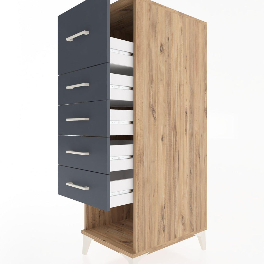 Woodntry Modular Cabinet Pine 44x59x122 cm with Drawers and Shelves CR29-3