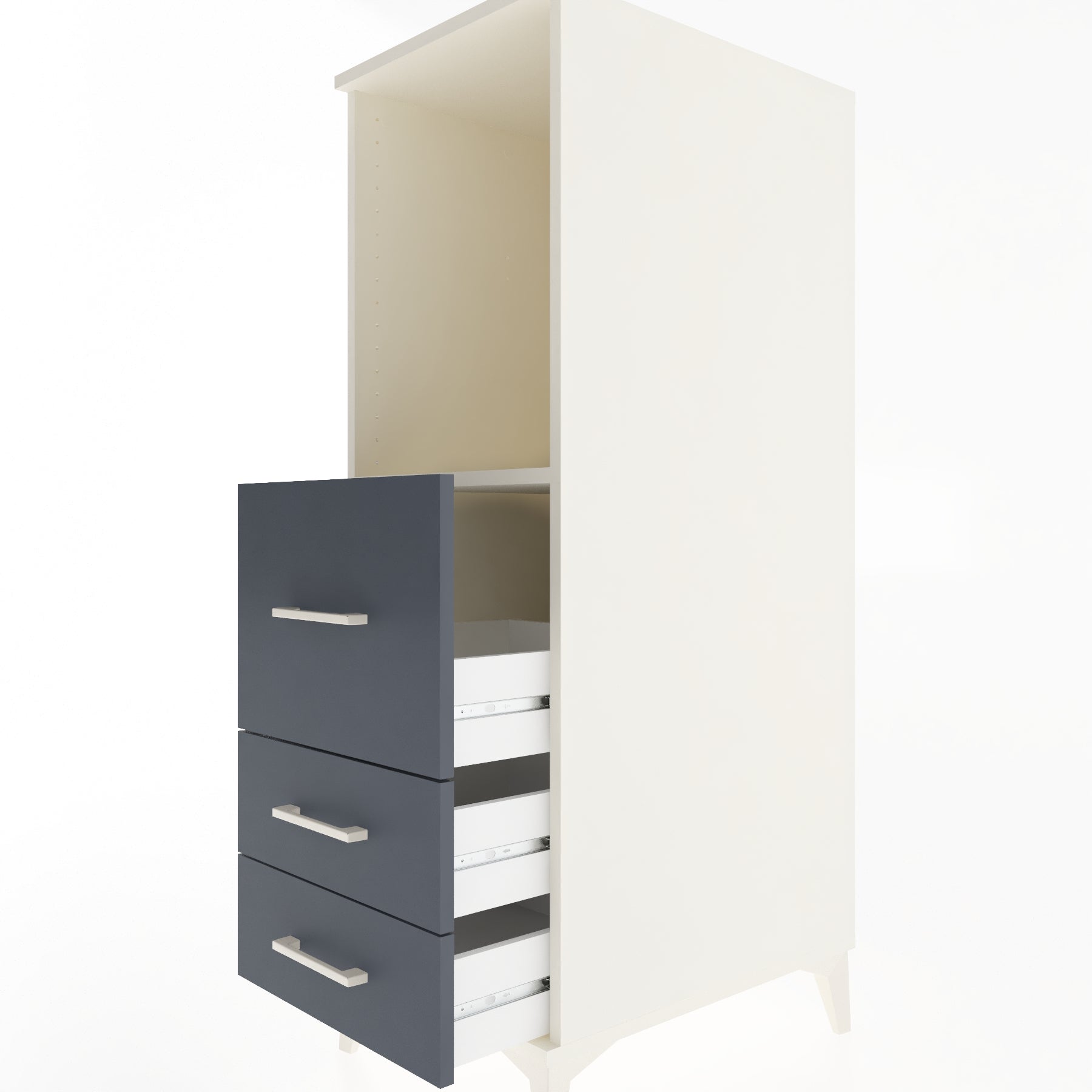 Woodntry Modular Cabinet Moonstone 44x59x122 cm with Drawers and Shelves CR80-1