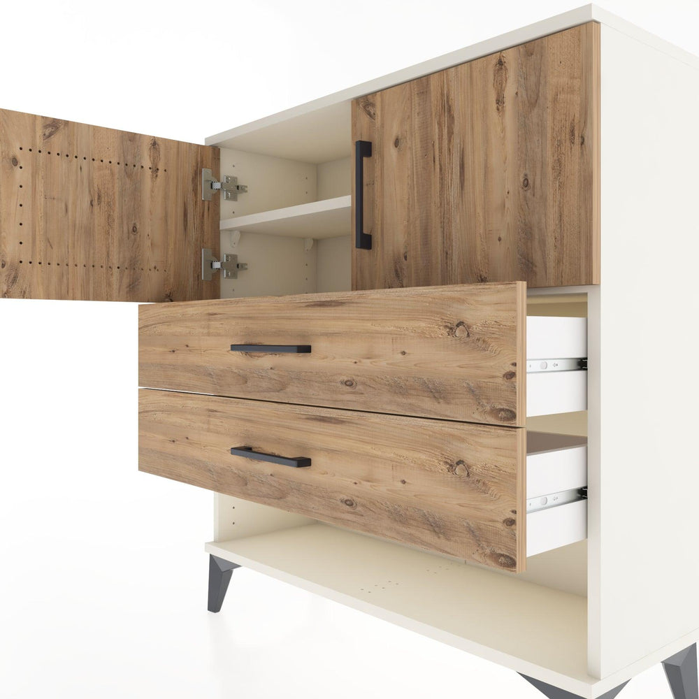 Woodntry Modüler Şifonyer Aytaşı 88x30x84 cm Fonksiyonel F30-1