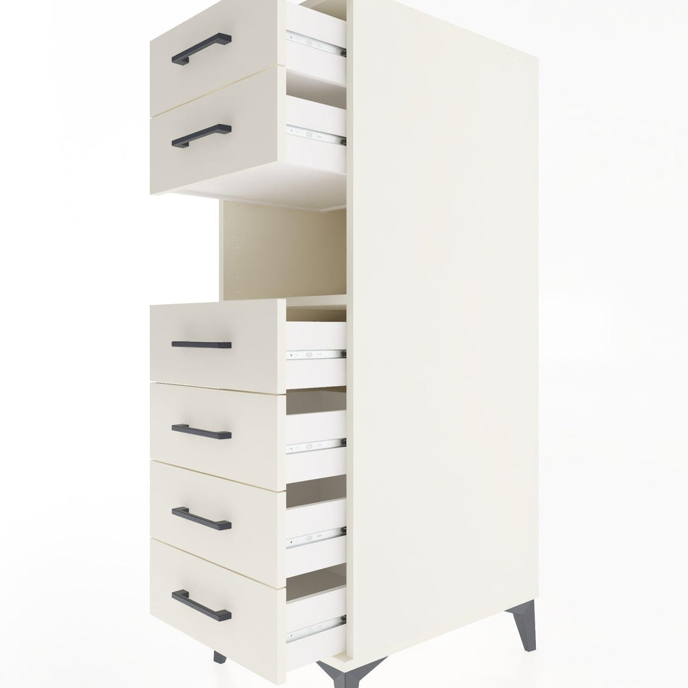 Woodntry Modular Cabinet Moonstone 44x59x122 cm with Drawers and Shelves CR130-1