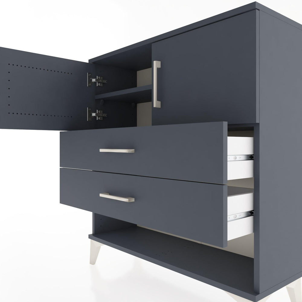 Woodntry Modüler Şifonyer Antrasit 88x30x84 cm Fonksiyonel F30-2