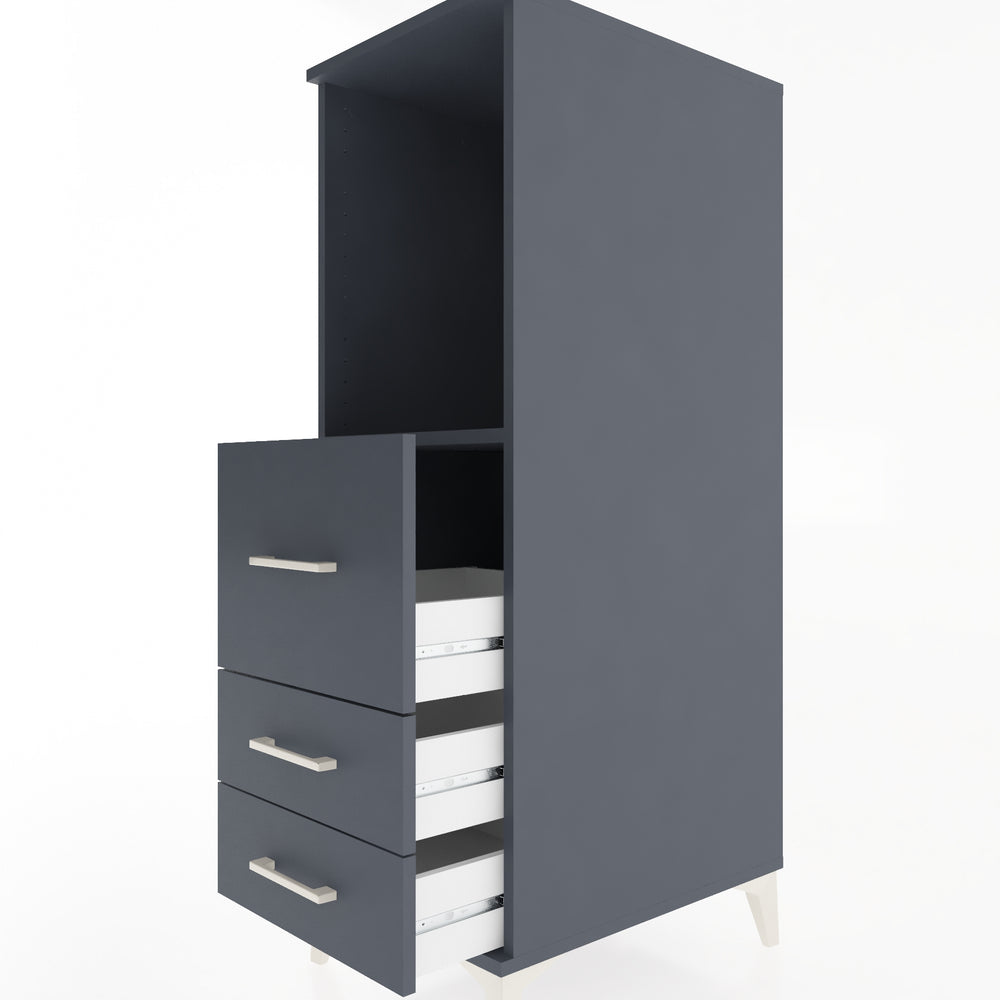 Woodntry Modular Cabinet Anthracite 44x59x122 cm with Drawers and Shelves CR80-2