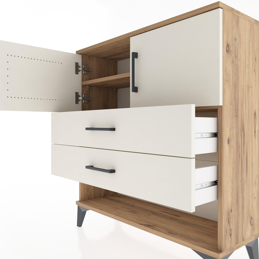 Woodntry Modüler Şifonyer Çam 88x30x84 cm Fonksiyonel F30-3