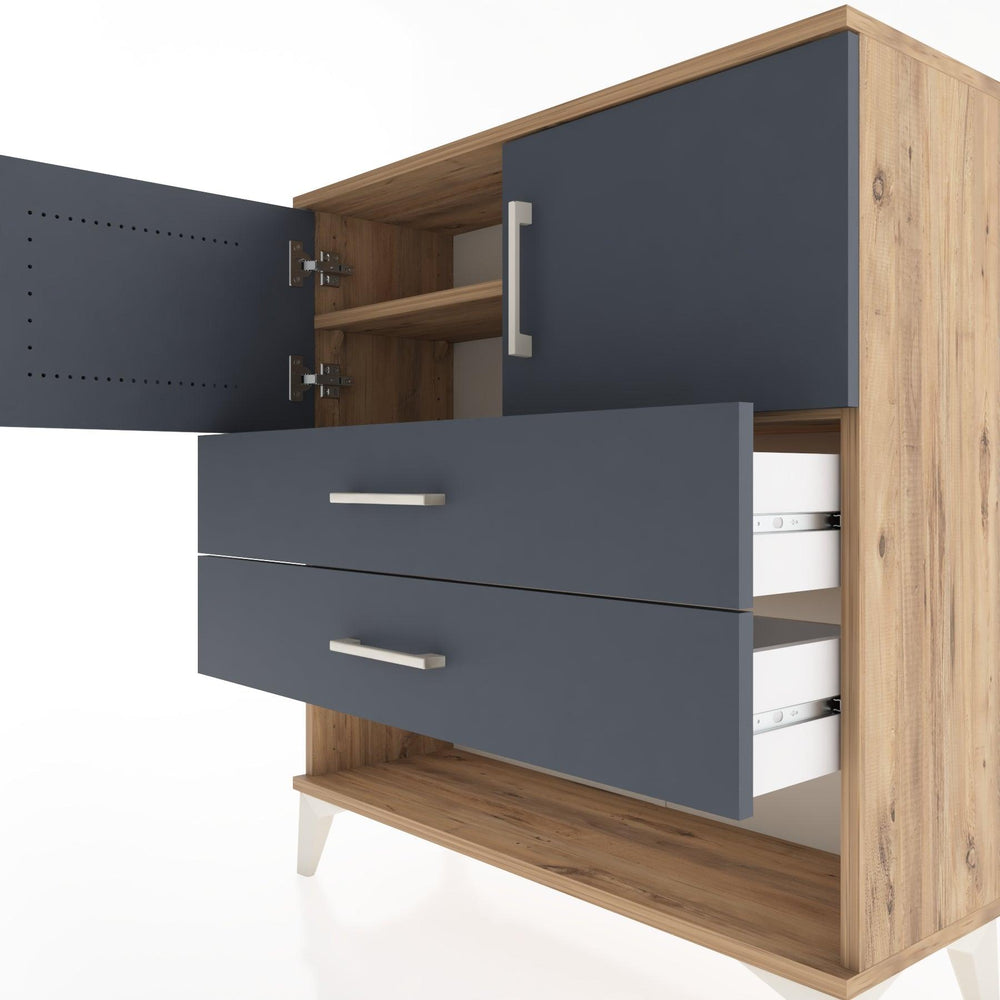 Woodntry Modüler Şifonyer Çam 88x30x84 cm Fonksiyonel F30-3