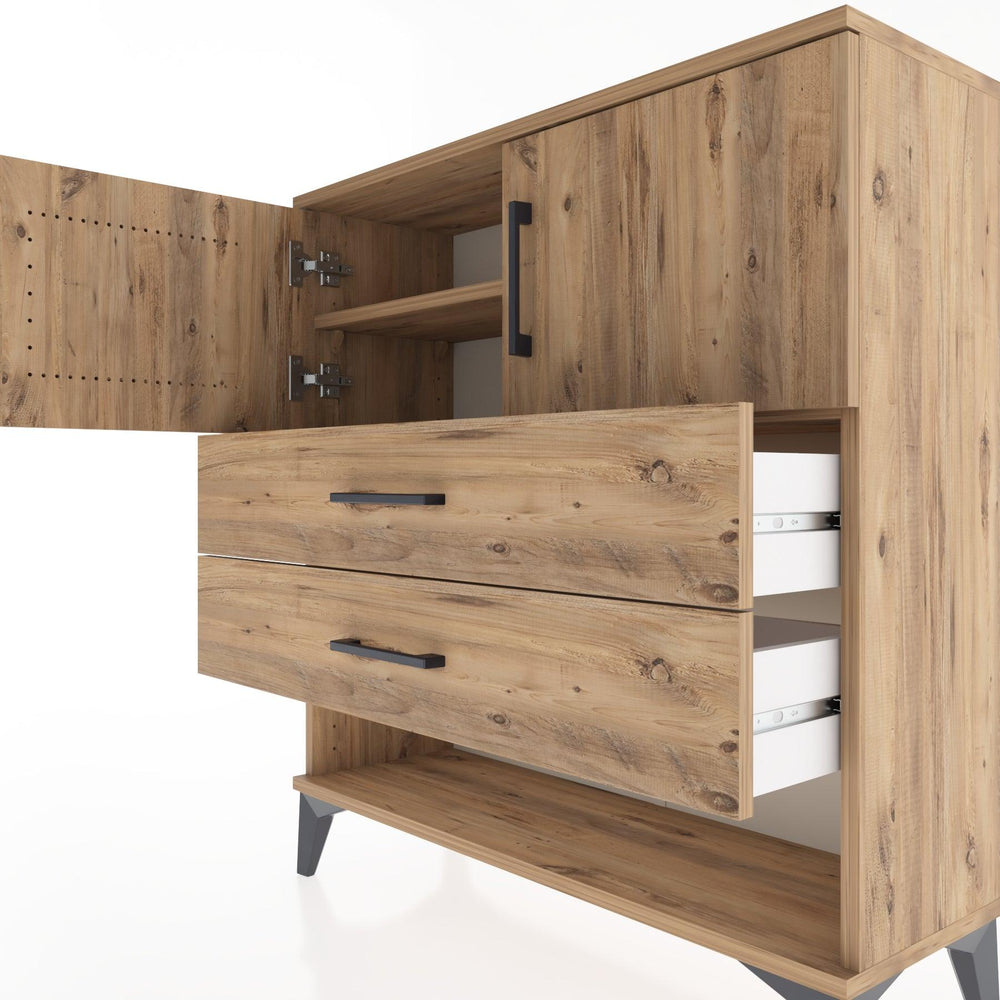 Woodntry Modüler Şifonyer Çam 88x30x84 cm Fonksiyonel F30-3