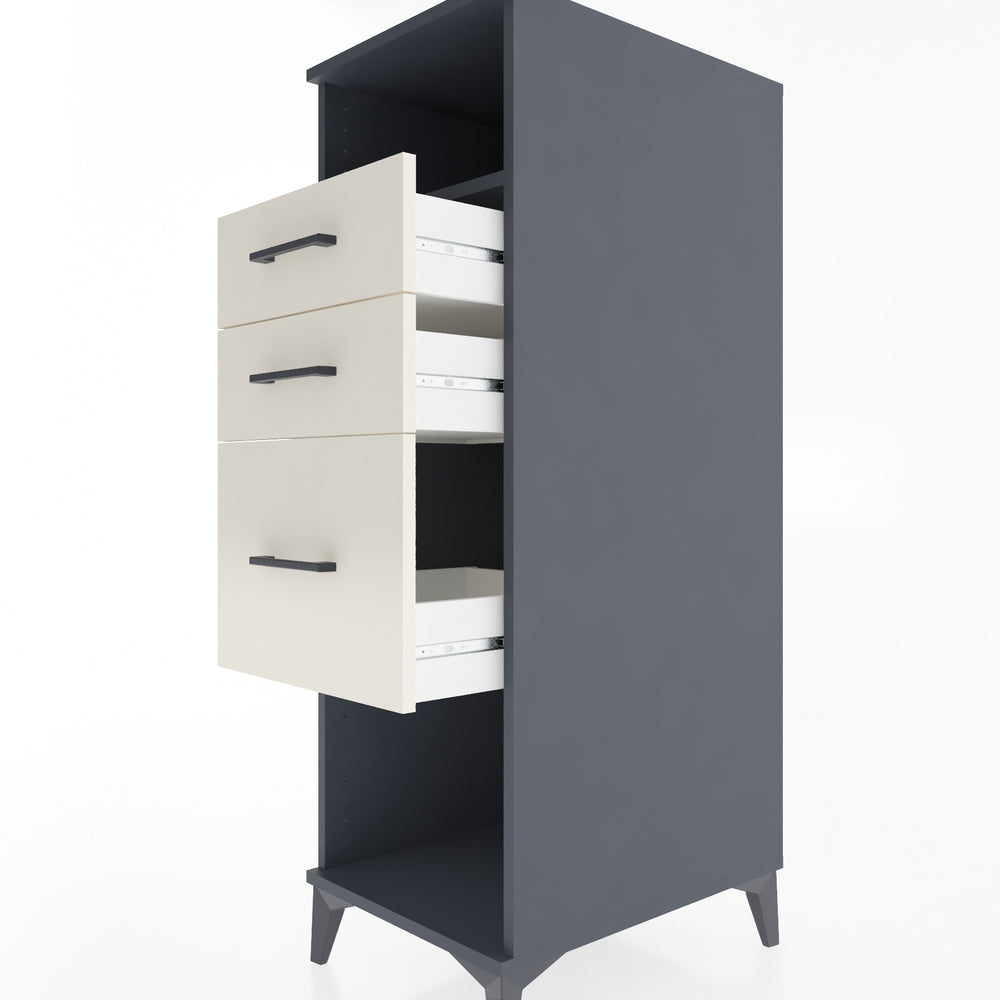 Woodntry Modular Cabinet Anthracite 44x59x122 cm with Drawers and Shelves CR81-2