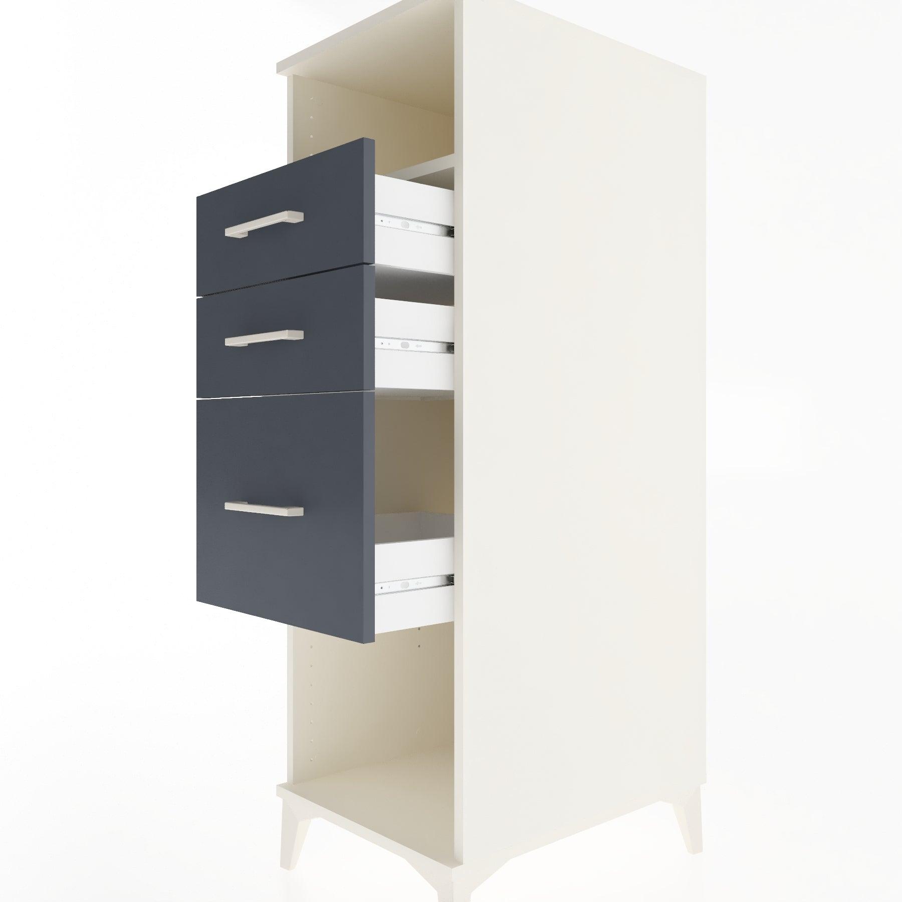 Woodntry Modular Cabinet Moonstone 44x30x122 cm with Drawers and Shelves CR31-1