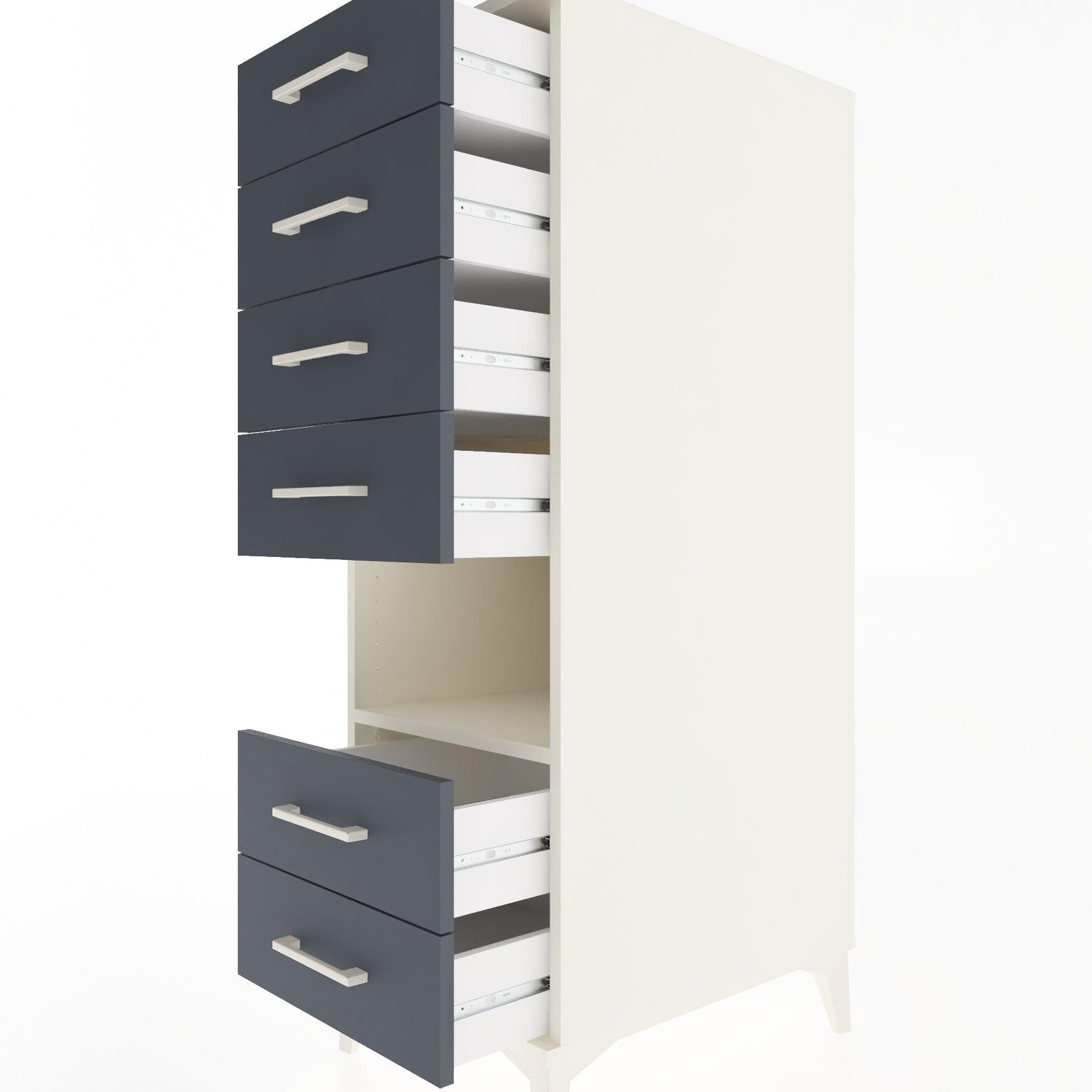 Woodntry Modular Cabinet Moonstone 44x59x122 cm with Drawers and Shelves CR131-1