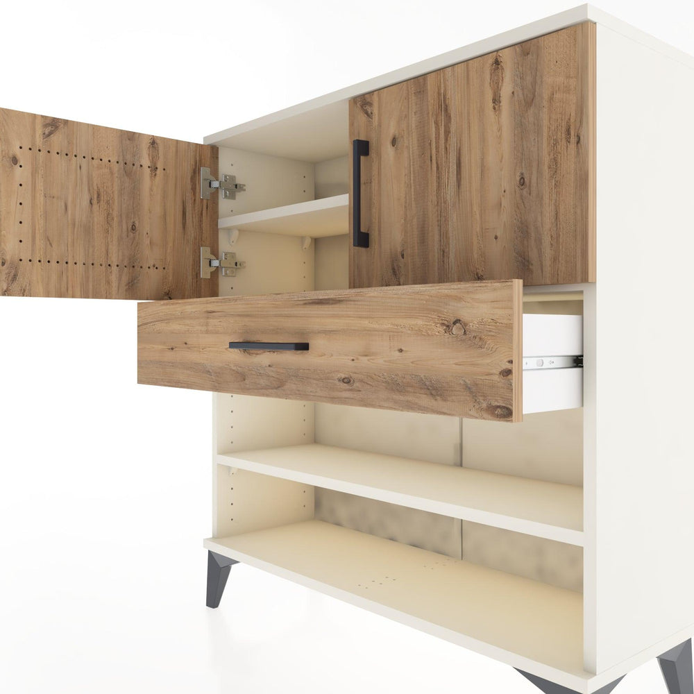 Woodntry Modüler Şifonyer Aytaşı 88x30x84 cm Fonksiyonel F31-1