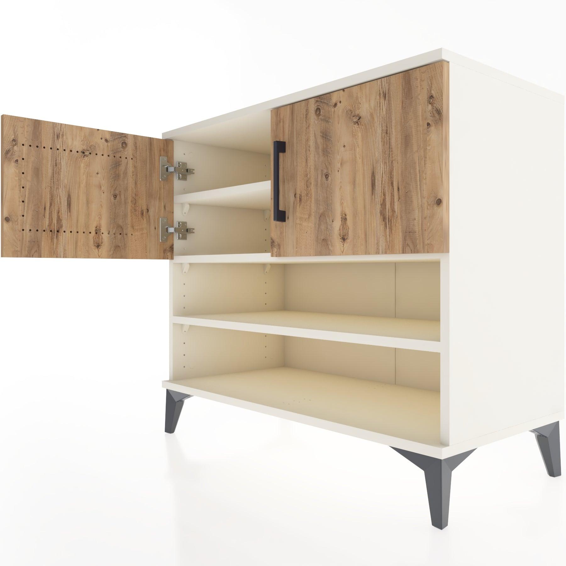 Woodntry Modüler Şifonyer Aytaşı 88x44x68 cm Kapaklı ve Raflı KR31-1