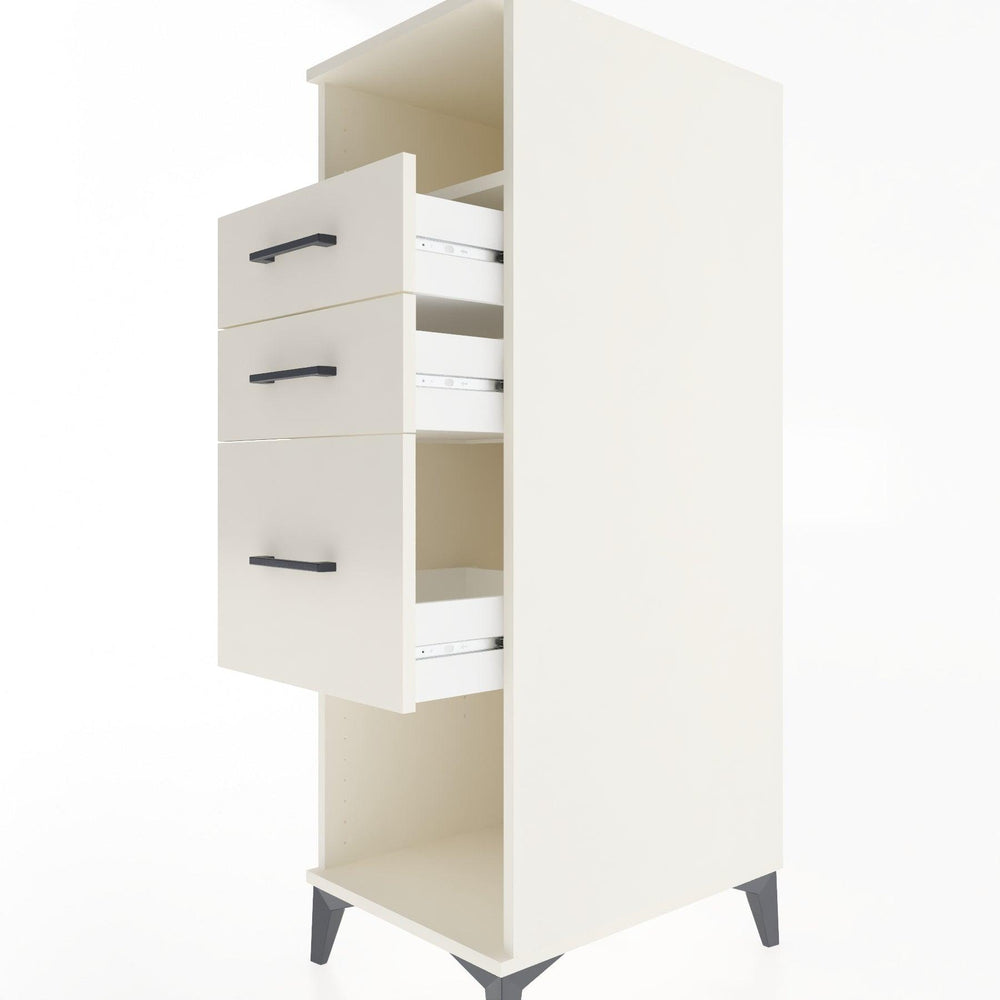 Woodntry Modüler Dolap Aytaşı 44x30x122 cm Çekmeceli ve Raflı CR31-1