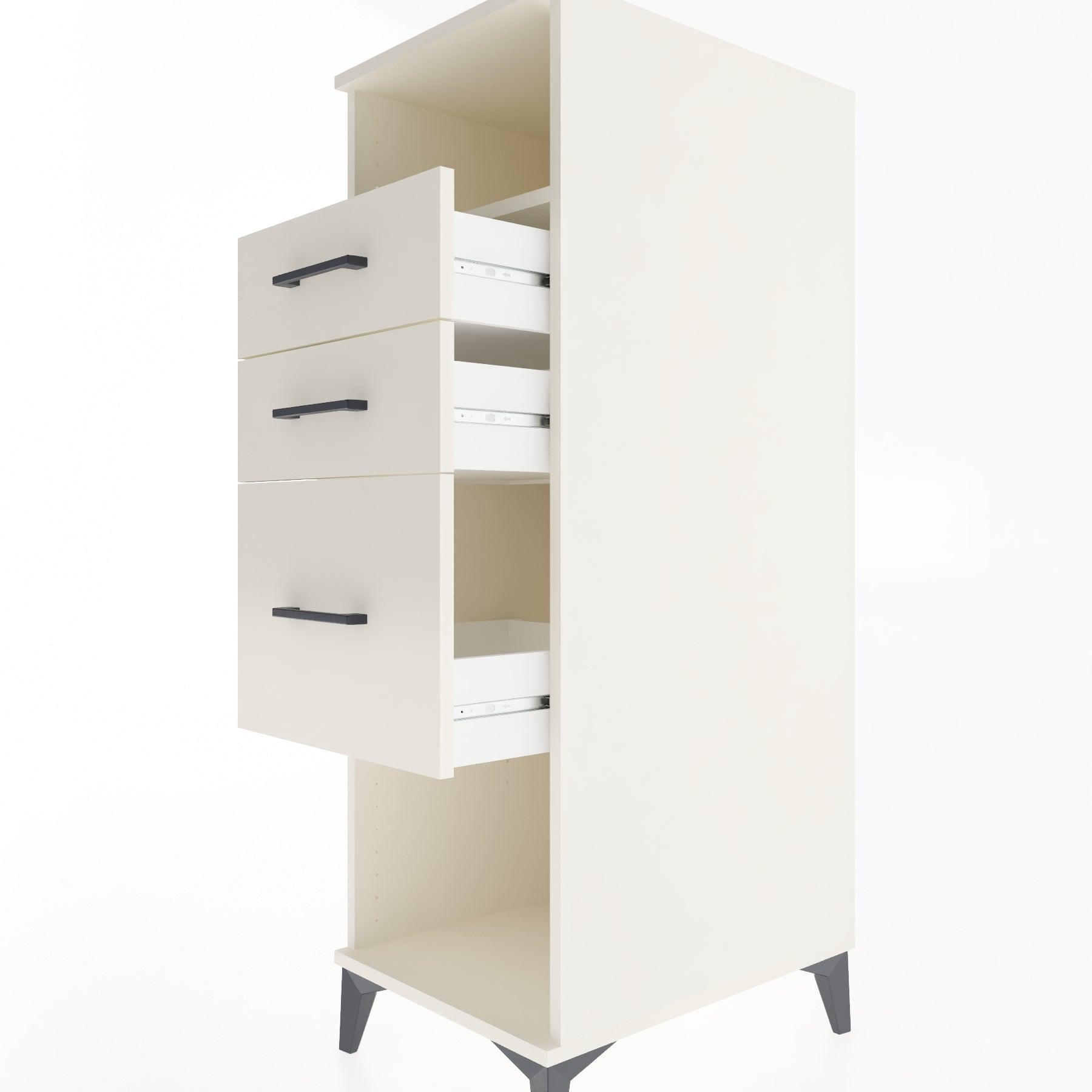 Woodntry Modular Cabinet Moonstone 44x30x122 cm with Drawers and Shelves CR31-1