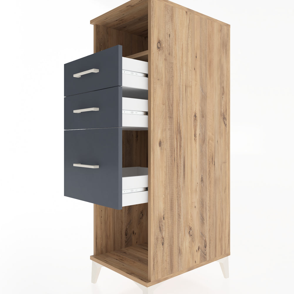 Woodntry Modular Cabinet Pine 44x59x122 cm with Drawers and Shelves CR81-3