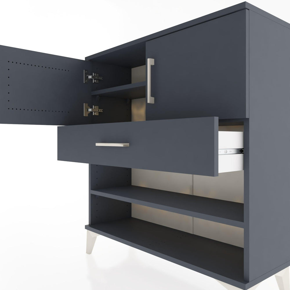 Woodntry Modüler Şifonyer Antrasit 88x30x84 cm Fonksiyonel F31-2