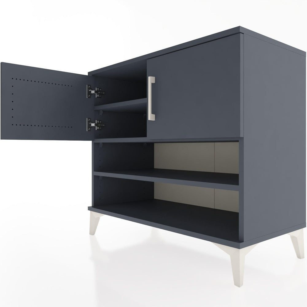 Woodntry Modüler Şifonyer Antrasit 88x44x68 cm Kapaklı ve Raflı KR31-2