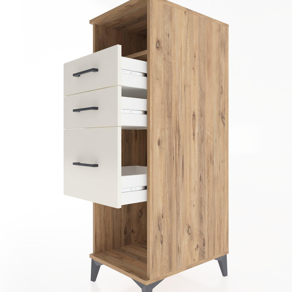 Woodntry Modular Cabinet Pine 44x30x122 cm with Drawers and Shelves CR31-3