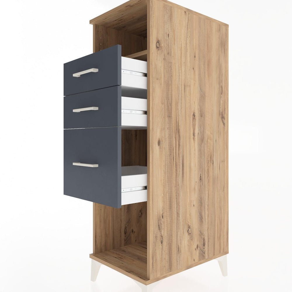 Woodntry Modular Cabinet Pine 44x30x122 cm with Drawers and Shelves CR31-3
