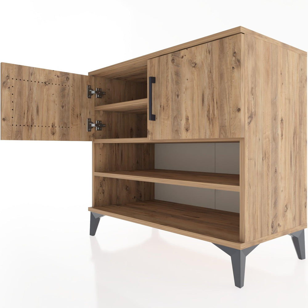 Woodntry Modüler Şifonyer Çam 88x44x68 cm Kapaklı ve Raflı KR31-3