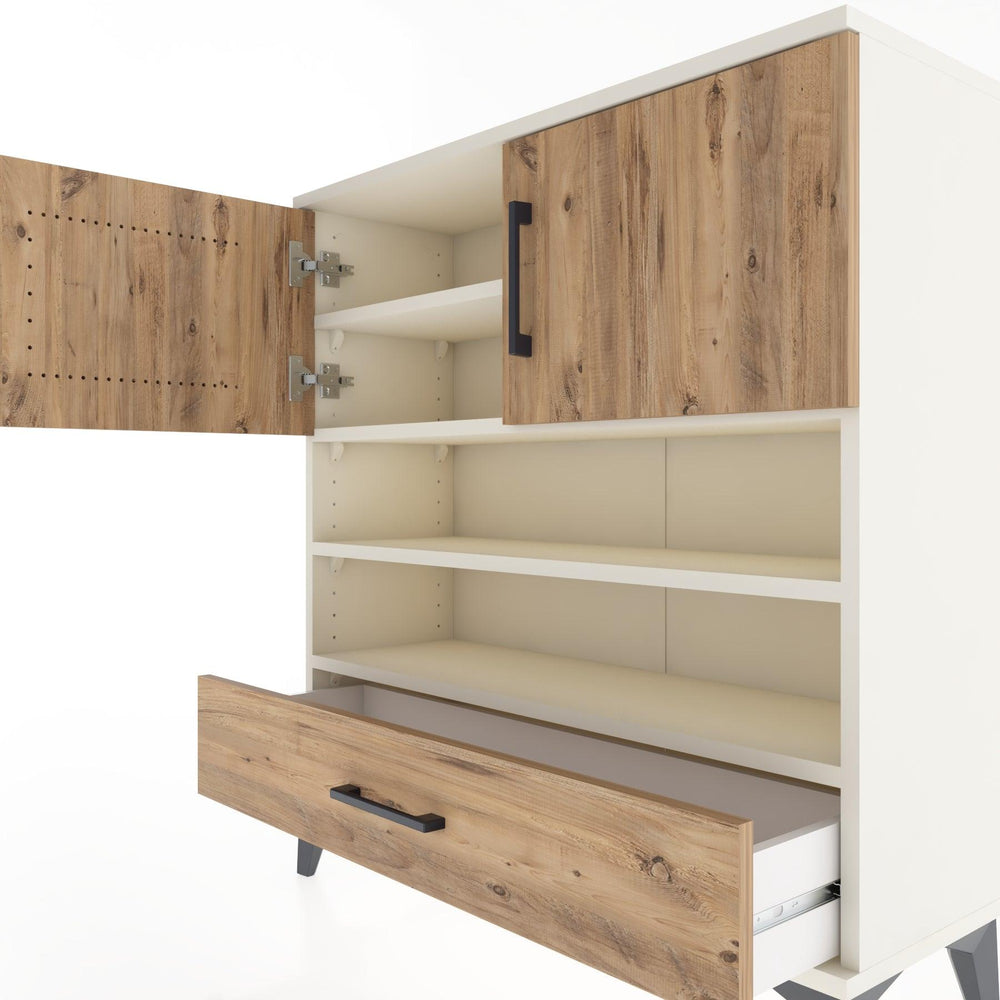 Woodntry Modüler Şifonyer Aytaşı 88x30x84 cm Fonksiyonel F32-1