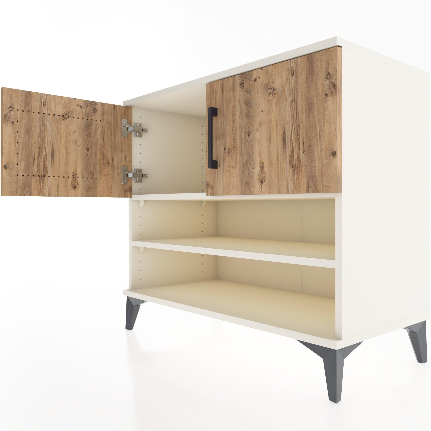 Woodntry Modüler Şifonyer Aytaşı 88x44x68 cm Kapaklı ve Raflı KR32-1