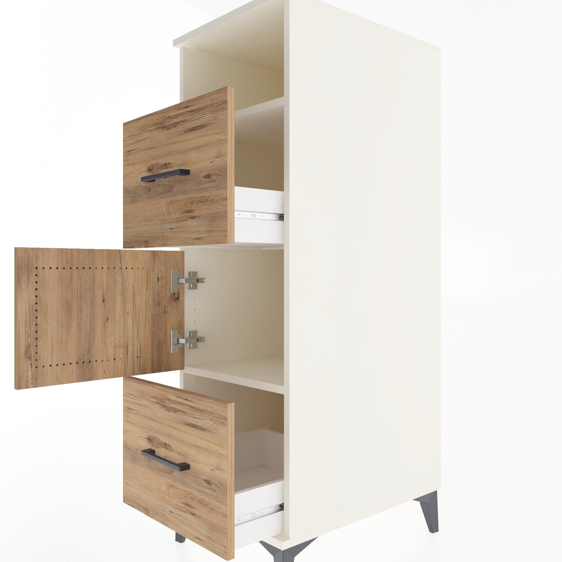 Woodntry Modular Cabinet Moonstone 44x59x122 cm Functional F132-1