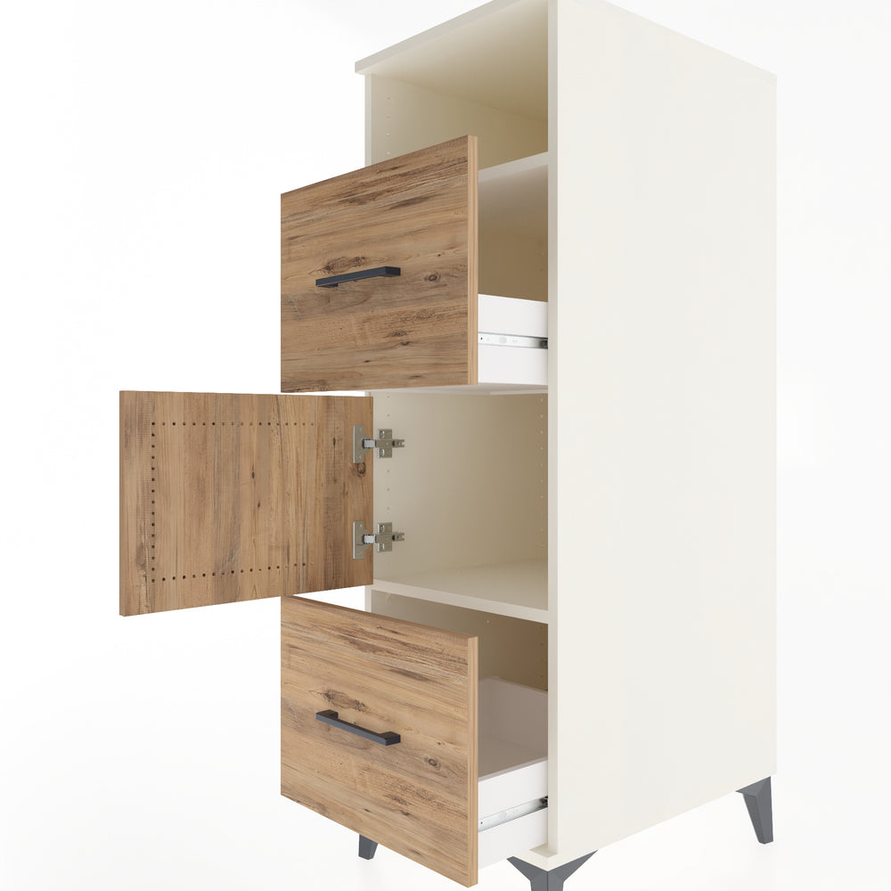 Woodntry Modüler Dolap Aytaşı 44x59x122 cm Fonksiyonel F32-1