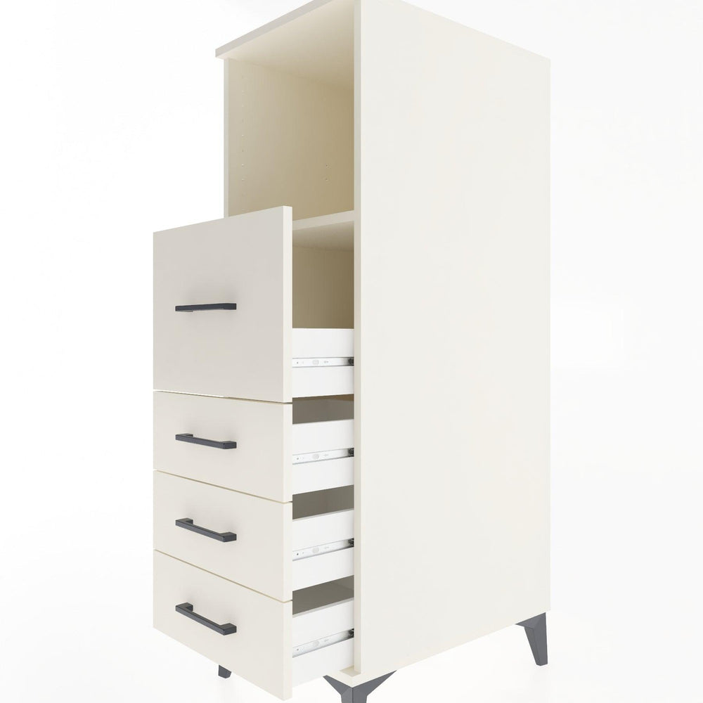 Woodntry Modular Cabinet Moonstone 44x30x122 cm with Drawers and Shelves CR82-1