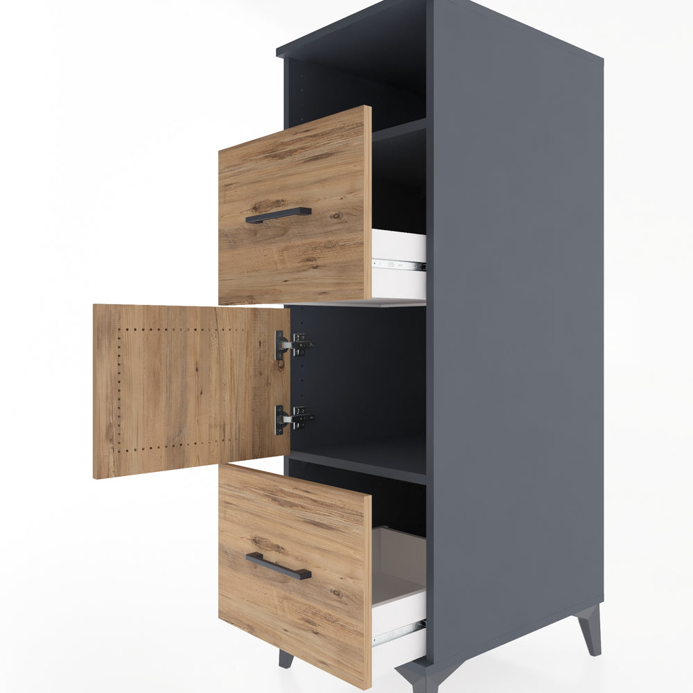 Woodntry Modular Cabinet Anthracite 44x59x122 cm Functional F32-2
