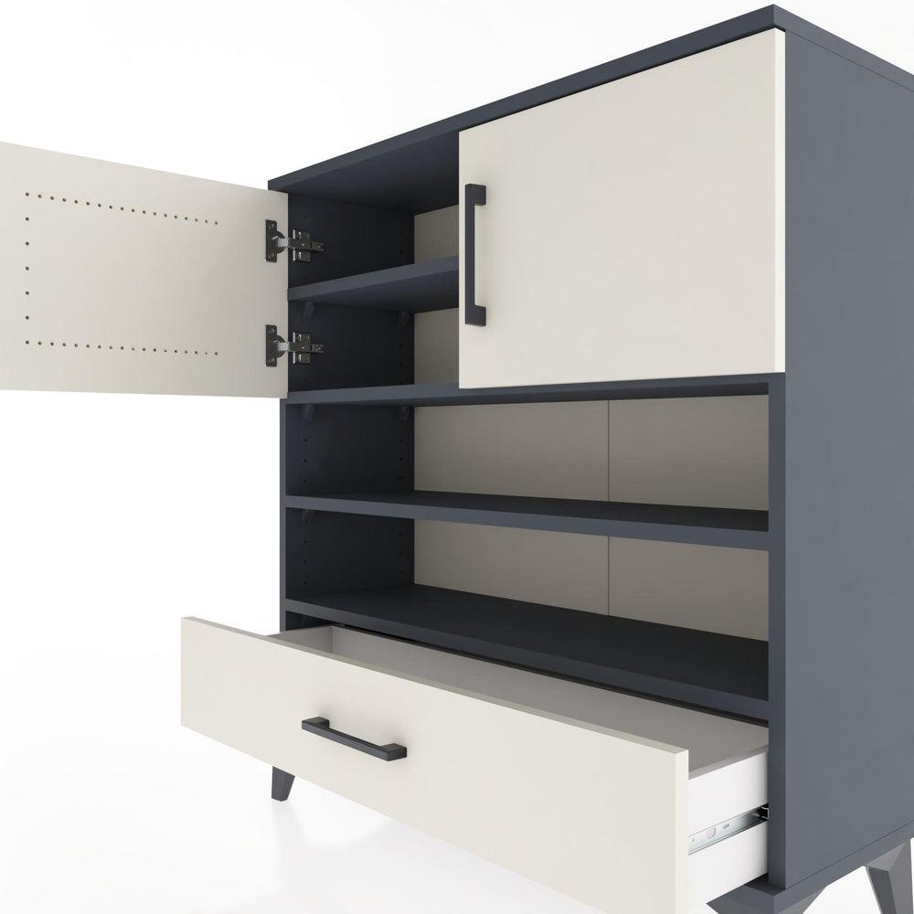 Woodntry Modular Dresser Anthracite 88x30x84 cm Functional F32-2