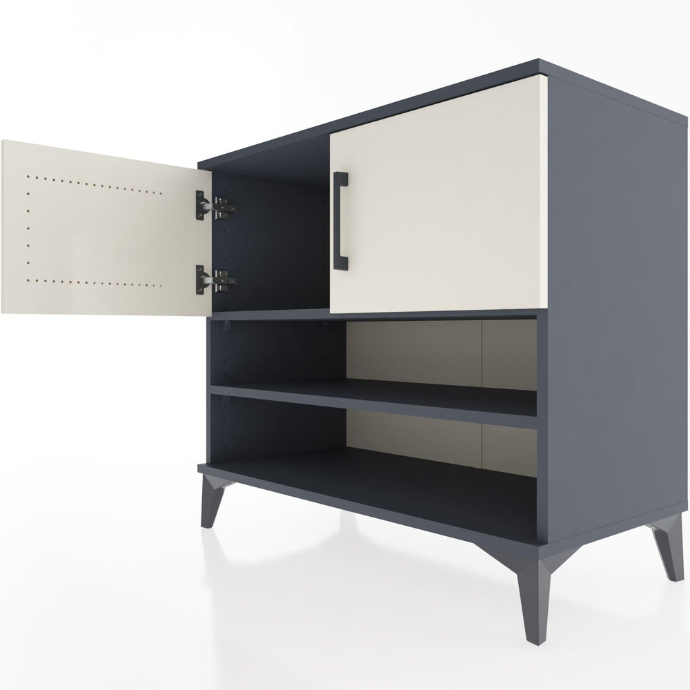 Woodntry Modüler Şifonyer Antrasit 88x44x68 cm Kapaklı ve Raflı KR32-2