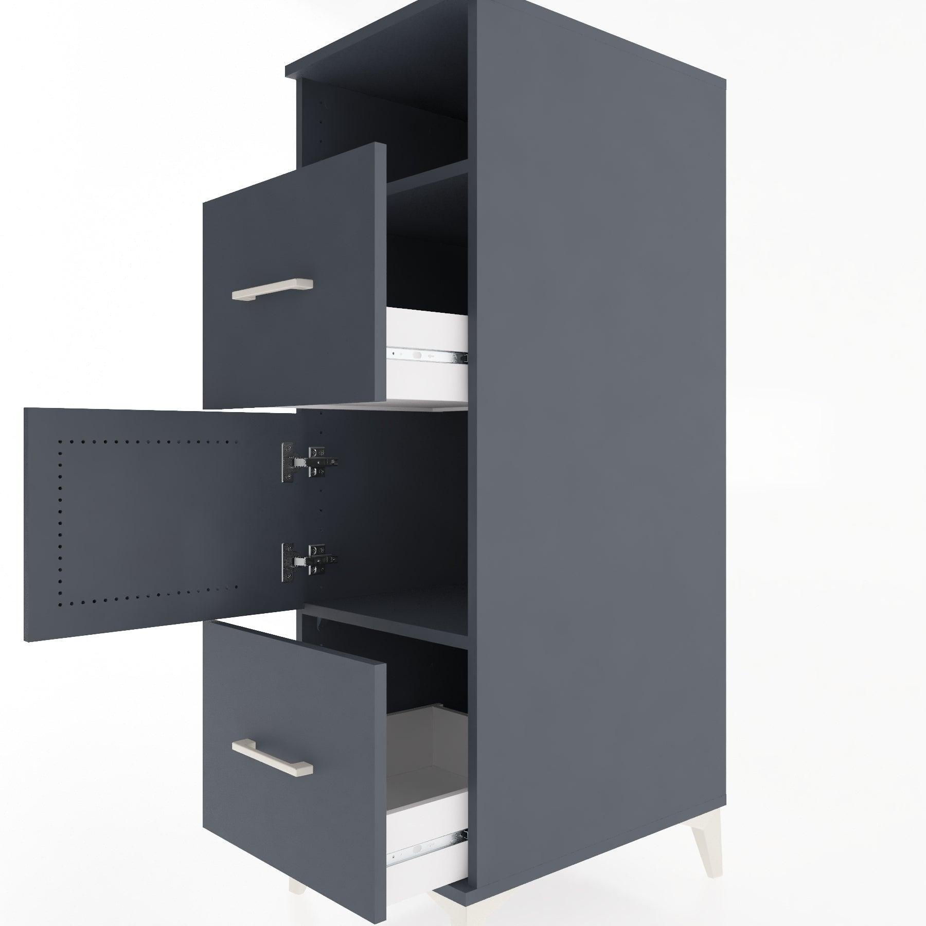 Woodntry Modular Cabinet Anthracite 44x59x122 cm Functional F132-2